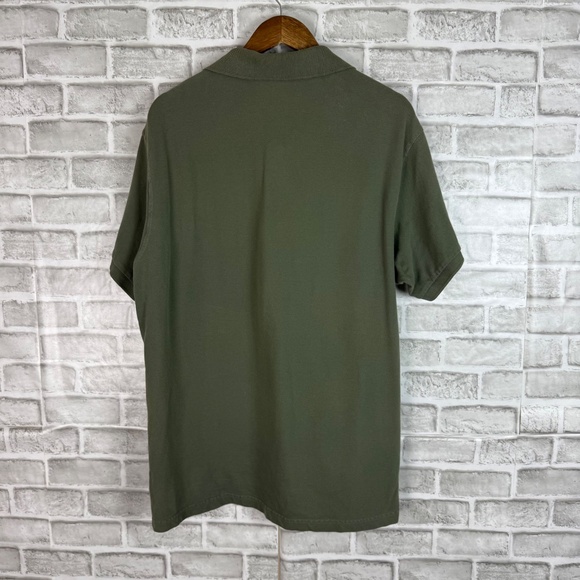 Harley Davidson Military Green Embroidered Logo Collared Polo Shirt Men XL STAIN - Picture 5 of 7